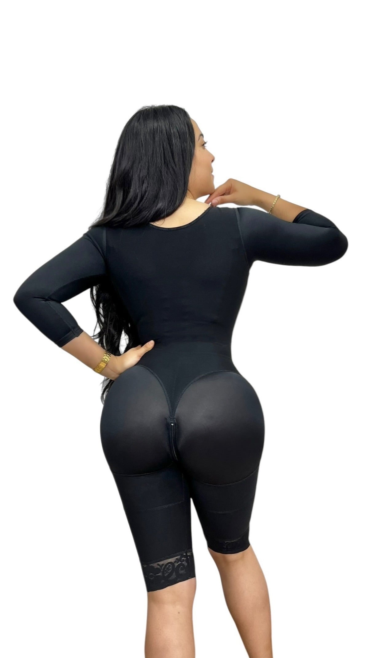 6021 Idaly Post-Surgical Full-Body Faja – Stage 1 Light–Medium Compression with Bra & Sleeves