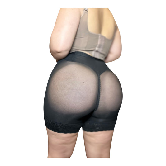 Gema Curve-Lift Sheer-Back Short – Butt Lift & Waist Smoothing with Medium Compression