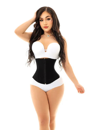 1002 Classic Waist Trainer – Firm Compression with Zipper & Hooks