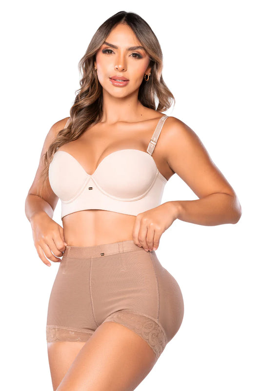 Ultra-Invisible High-Waisted Shaping Shorts (SMI04027) – Medium Compression with Natural Butt Lift