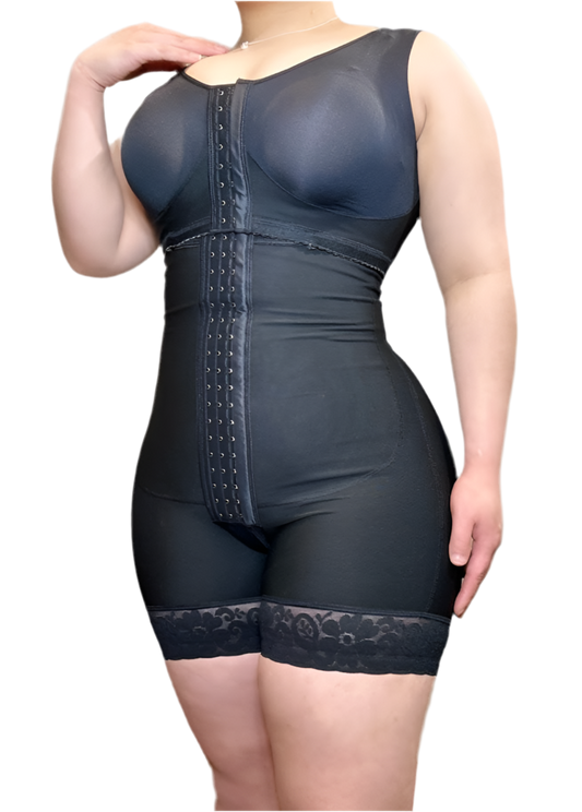 Selena Recovery Faja with Built-In Bra – Medium Compression, Mid-Thigh